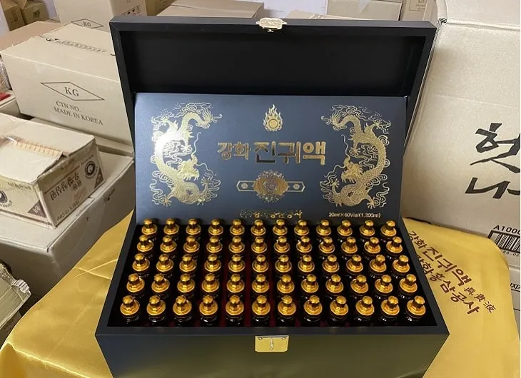 Tinh Chất Đông Trùng Hạ Thảo KwangDong Hàn Quốc hộp 60 ống 6 Dong Trung Ha Thao Nuoc 1 Min