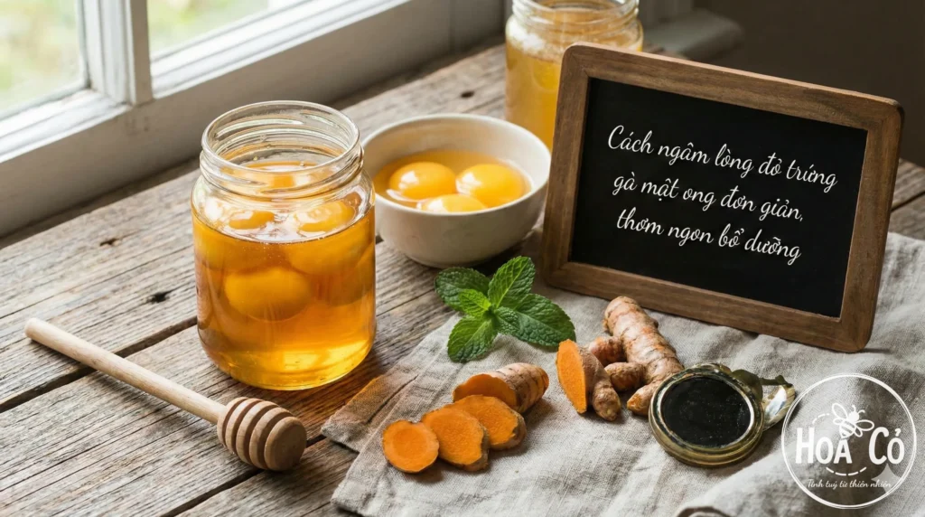 Cách ngâm lòng đỏ trứng gà mật ong đơn giản, thơm ngon bổ dưỡng 2 Cách ngâm lòng đỏ trứng gà mật ong đơn giản, thơm ngon bổ dưỡng